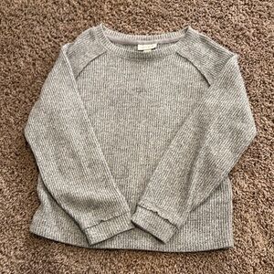 Cat & Jack Gray Crew Neck Sweater with Raglan Sleeves